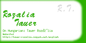 rozalia tauer business card